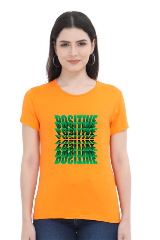 Women's Cotton T-Shirt -Stay Positive